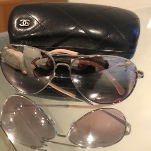 Chanel Pink Aviator Sunglasses - Never Worn